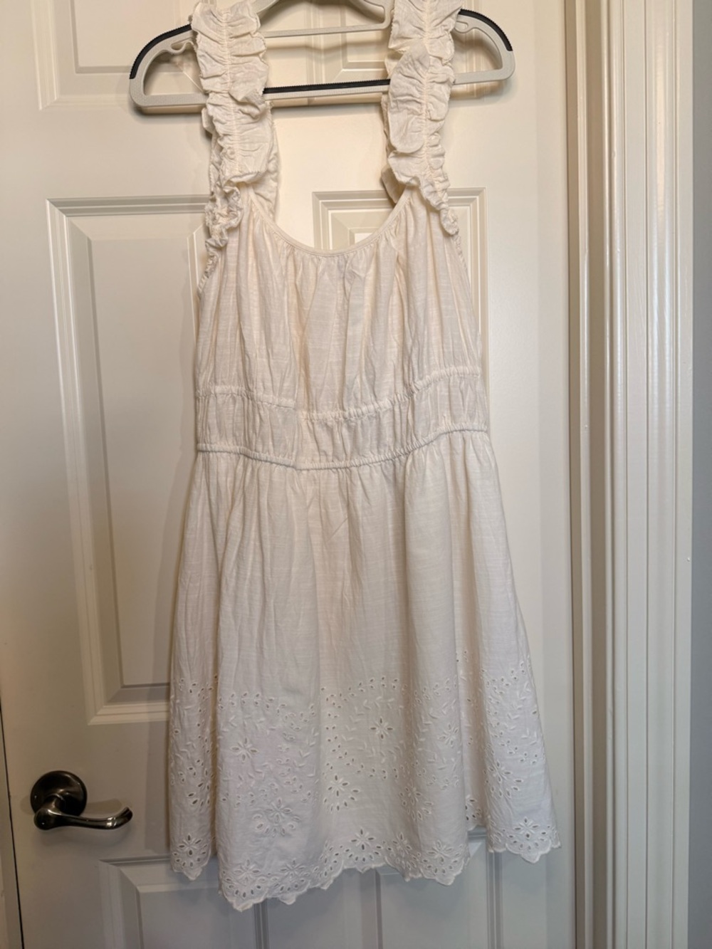 Old Navy White Ruffle Strap Eyelet Sundress